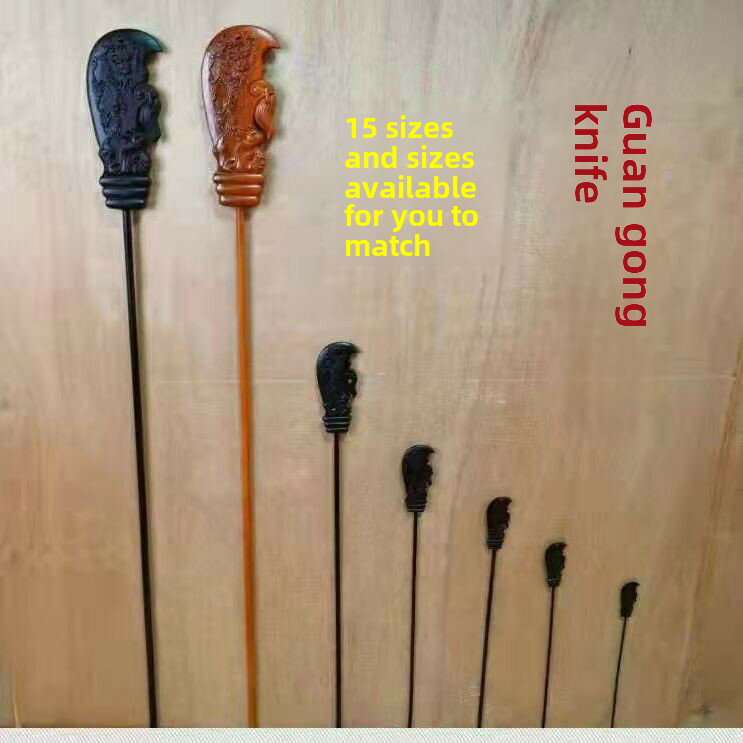 {可打統編 保固一年}關公刀關羽刀紅實木帶刀青龍燕月刀烏木關帝武財神紅木造像木雕 2