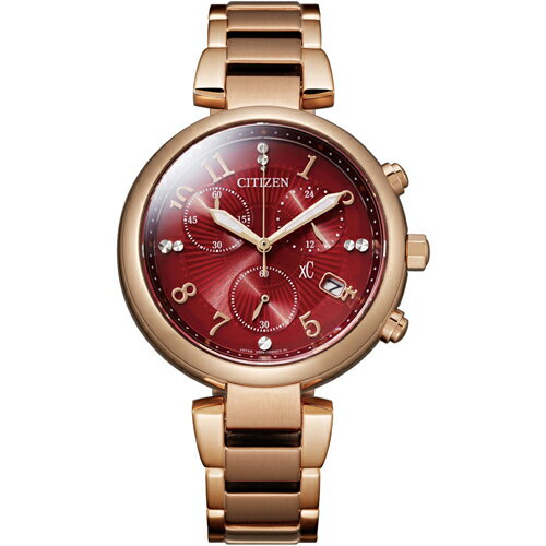 CITIZEN 星辰錶 xC輕奢光亞洲限定腕錶(FB1453-55W)-35mm-紅面鋼帶【刷卡回饋 分期0利率】【APP下單22%點數回饋】