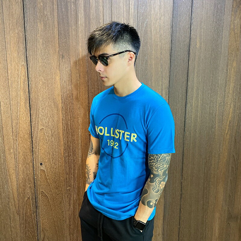 美國百分百【全新真品】 Hollister Co. T恤 HCO 短袖 T-shirt 海鷗 logo 天藍 AH51