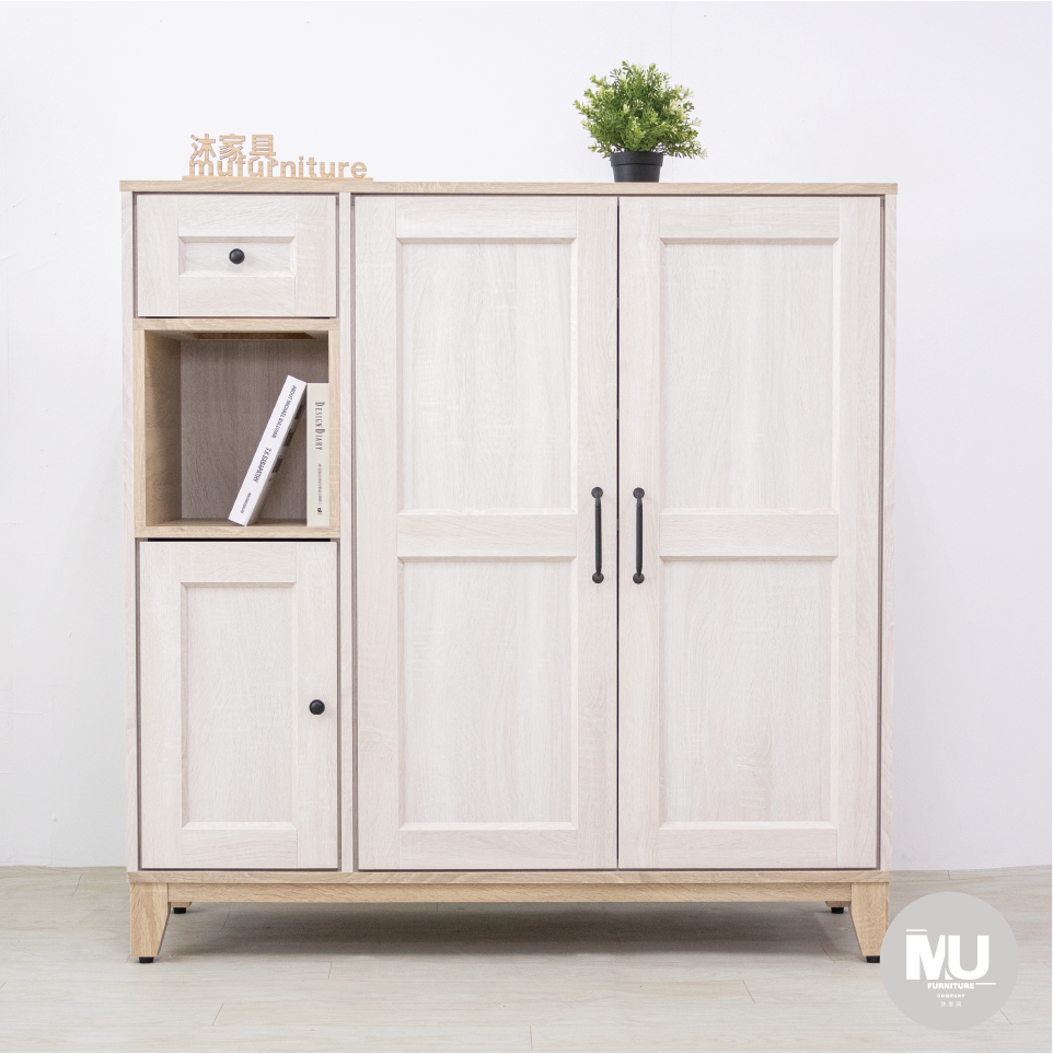 【沐傢俱Mufurniture】Koreai 鄉村風4x4鞋櫃/客廳/玄關/收納