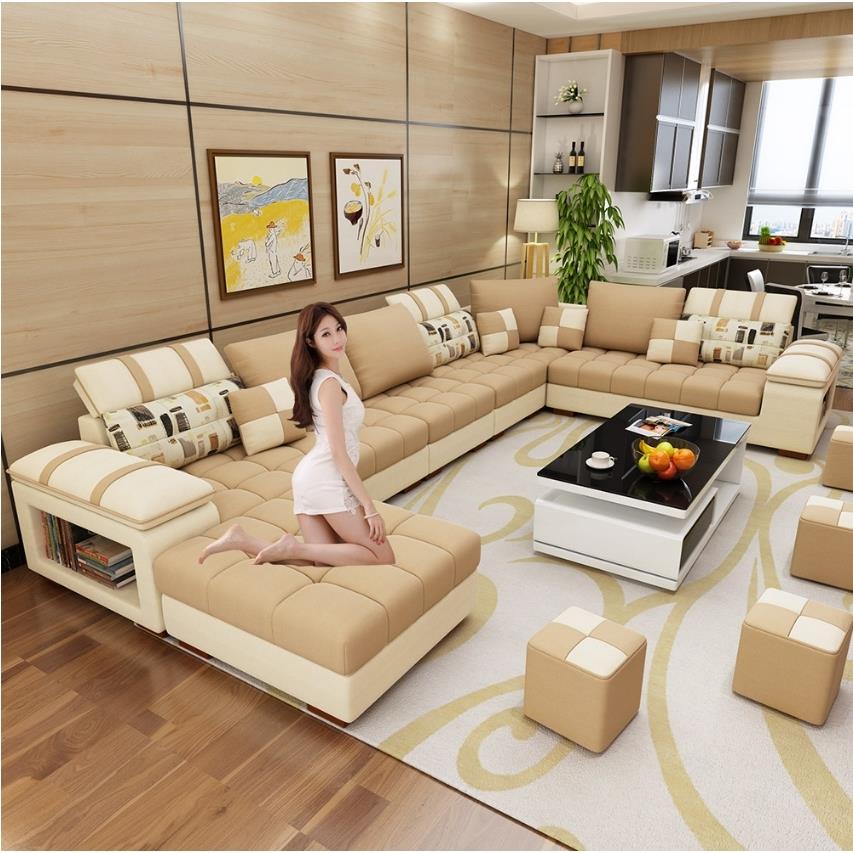 成都布藝沙發大小戶型客廳轉角北歐可拆洗布沙發組合整裝家具簡約