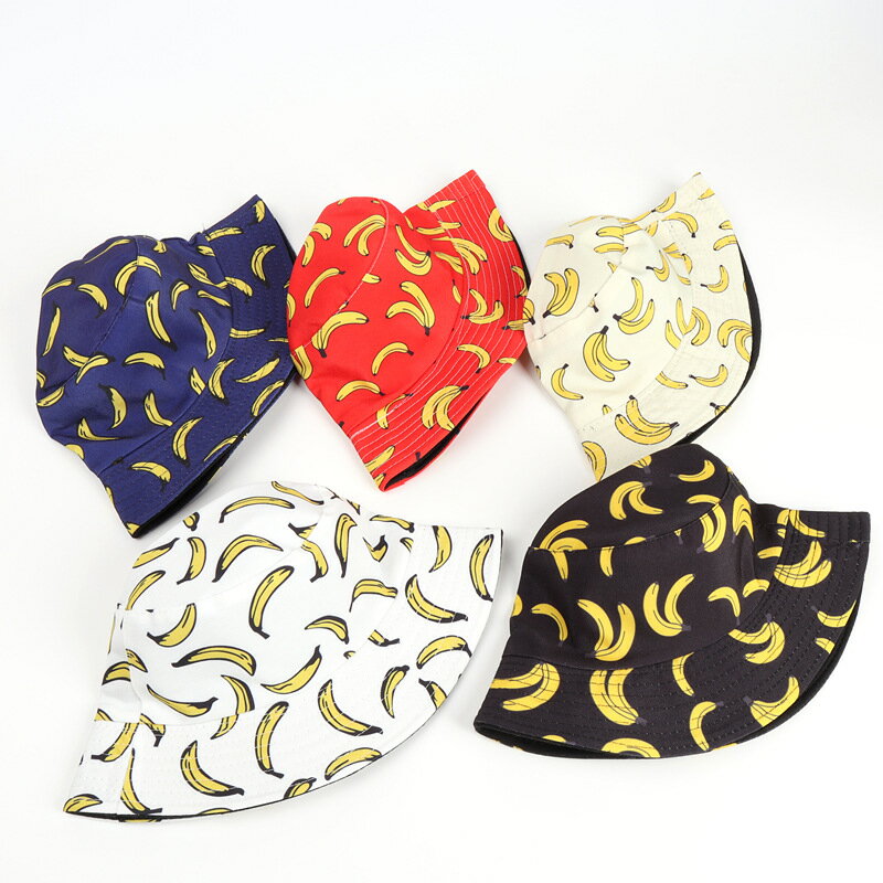 現貨+預購 防曬帽漁夫帽遮陽帽大帽簷戶外登山透氣-香蕉雙面戴男女帽子5色74cq70【獨家進口】【米蘭精品】 2