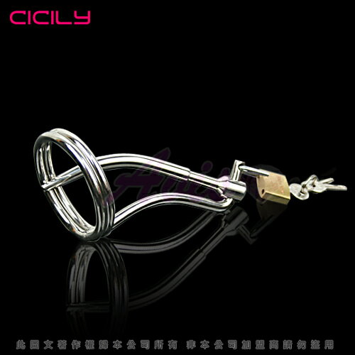 虐戀精品CICILY 小弟弟貞潔器 金屬阻尿器 ~【VIVI精品】