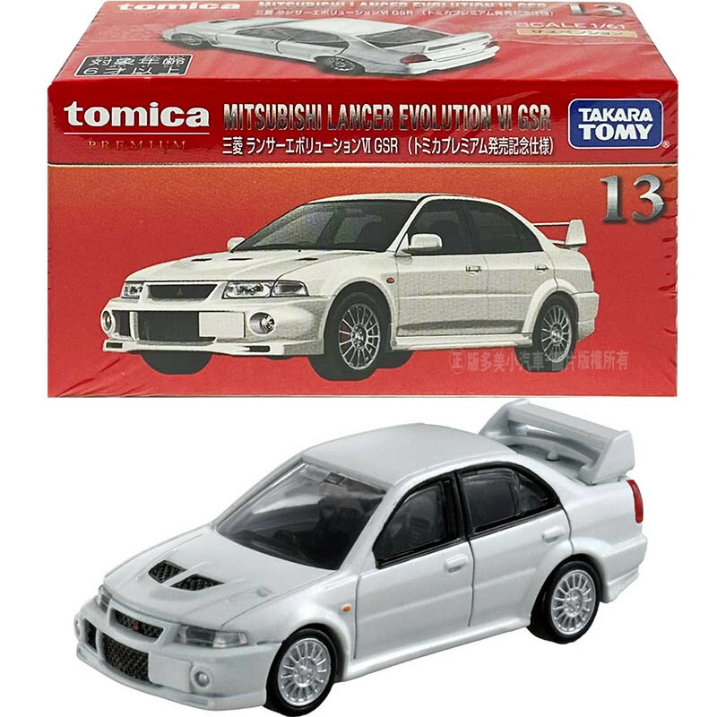 【Fun心玩】TM21431 正版多美 初回PRM13三菱 Lancer Evolution 6 GSR 紅盒 模型車