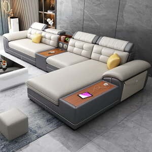 布藝沙發簡約現代科技布沙發小戶型客廳輕奢貴妃布組合乳膠北歐家