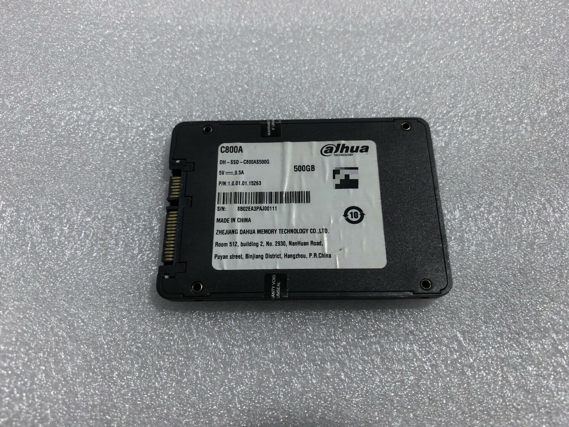 【全新現貨】大華C800A 500G SSD固態硬碟 2.5吋 SATA3介面 高效能讀寫 健康度100% 遊戲文書必備