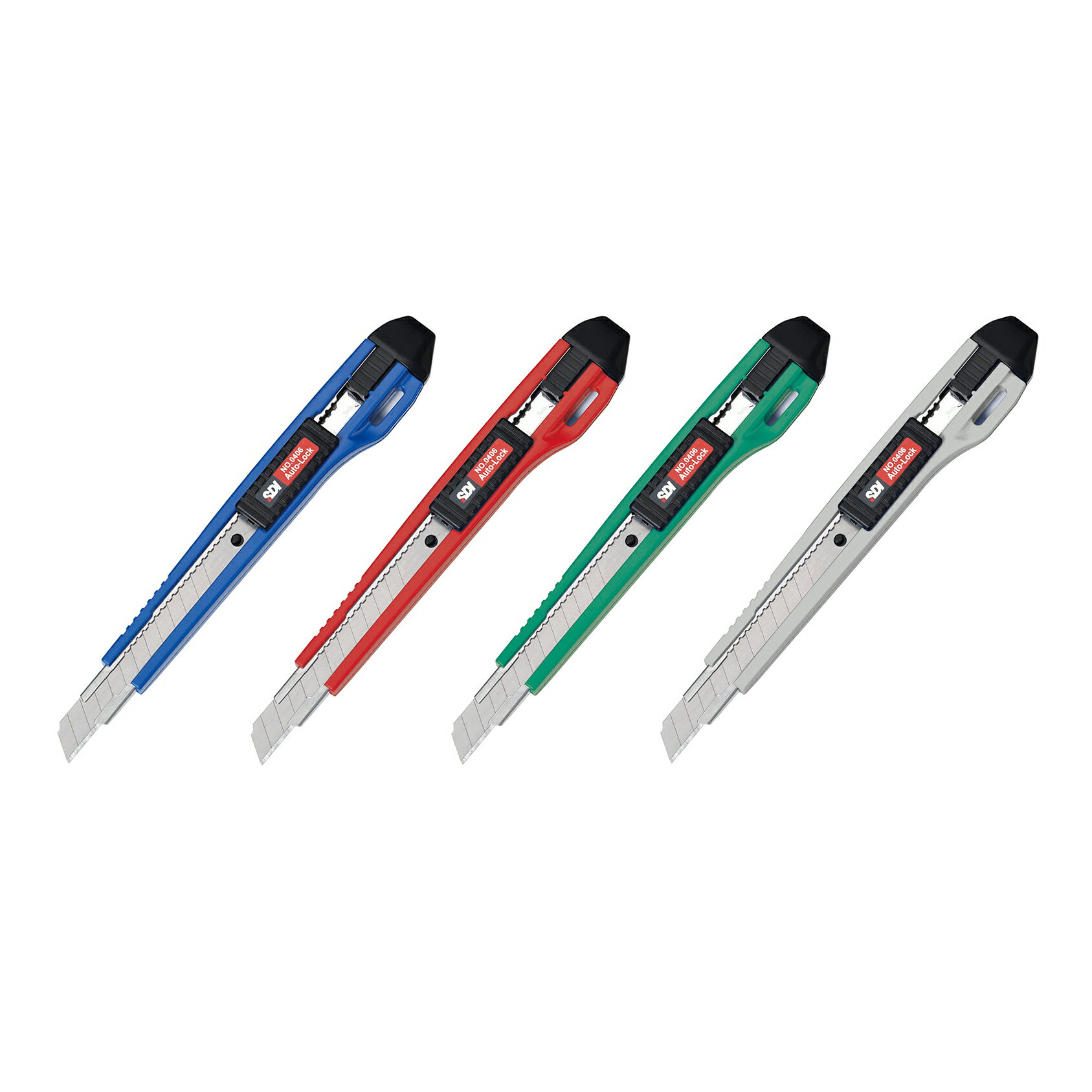 SDI 自動鎖定 小 美工刀 顏色隨機出貨 /支 0406C【領券滿額再折千12/31止】