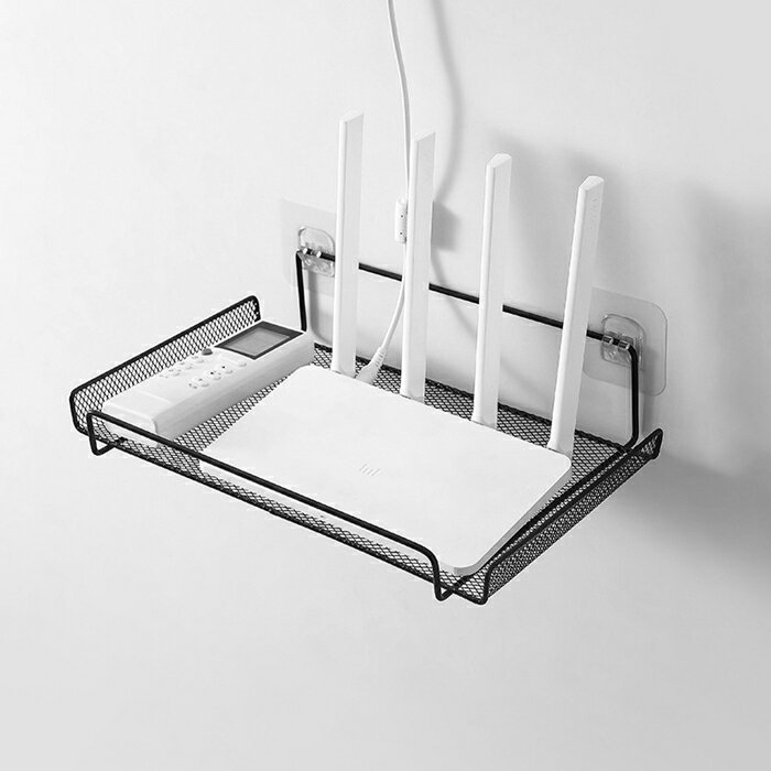 [Hare.D]現貨 無線WiFi架 無痕置物架 免打孔掛架 路由器 置物架 機上盒 收納 多功能 牆上 收納架
