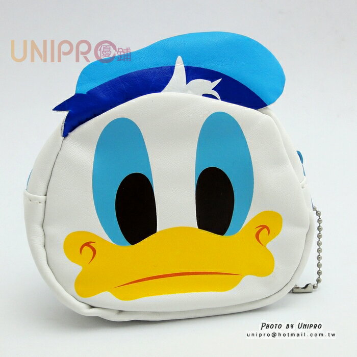 【UNIPRO】迪士尼 唐老鴨 Donald Duck 人造皮革頭型零錢包