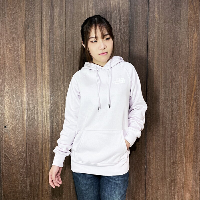 美國百分百【全新真品】The North Face 連帽上衣 刷毛 女款 TNF 帽T 長袖 上衣 logo 芋頭紫 CT65