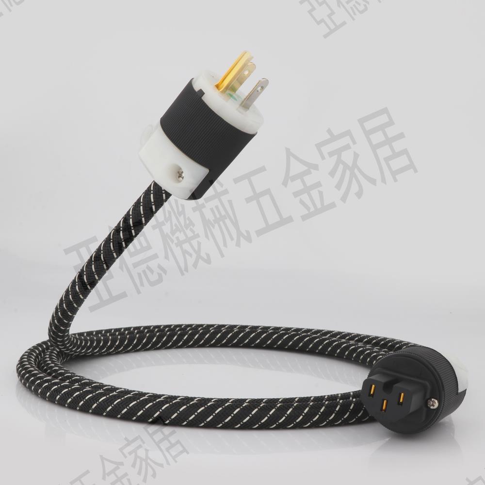 Preffair HIFI發燒純銅電源線音響AC音箱功放膽機 歐標美標電源線【亞德機械五金家居】