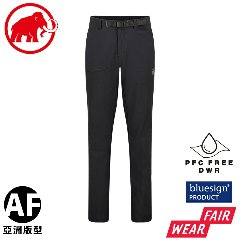 【MAMMUT 長毛象 男 Aegility Pants AF 日系機能舒適防潑水長褲《黑》】1022-02220/登山褲