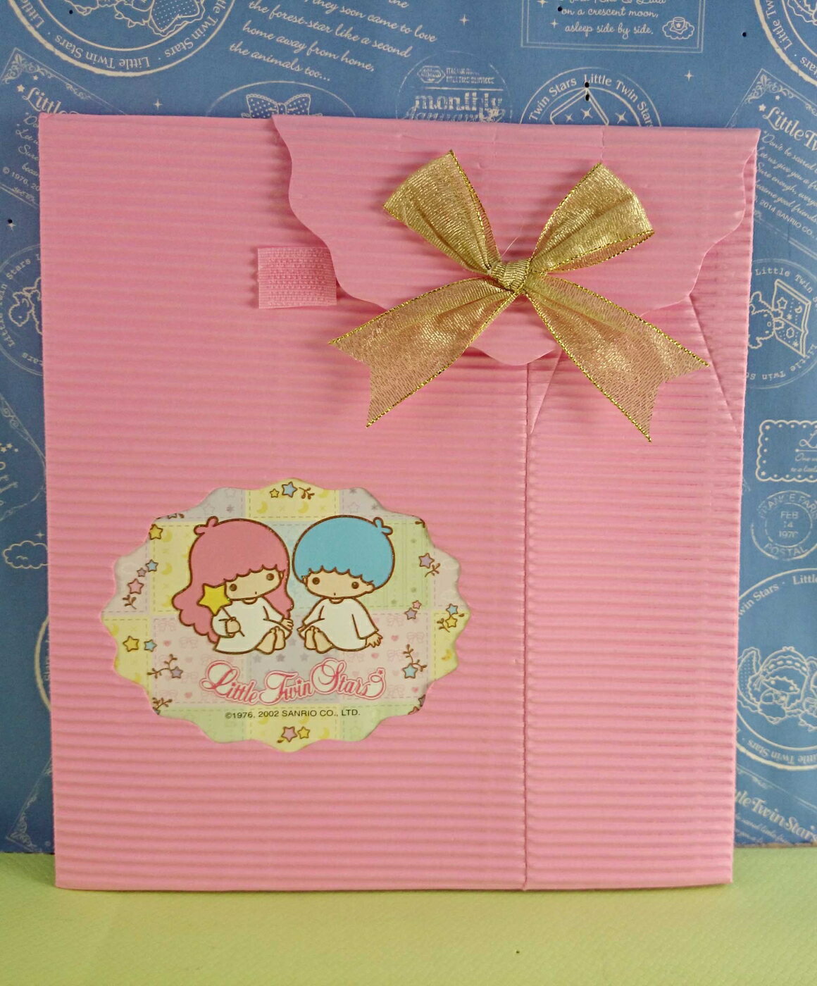 【震撼精品百貨】Little Twin Stars KiKi&LaLa 雙子星小天使 禮物包裝紙 粉 震撼日式精品百貨