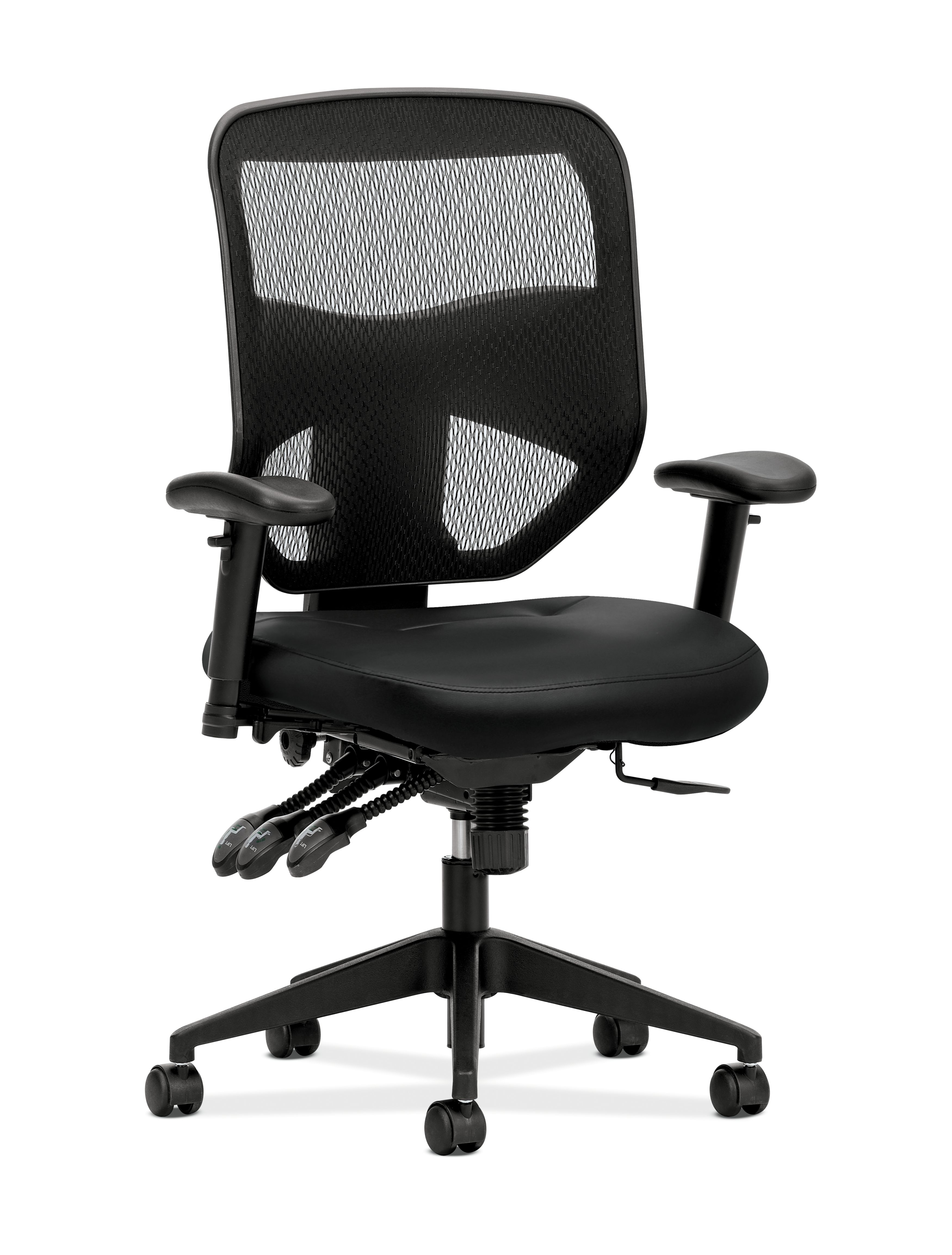 Office Essentials: HON Prominent High Back Leather Task Chair - Mesh