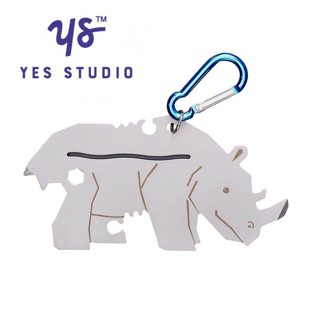【YES STUDIO】7合1黑犀牛造型隨身工具卡
