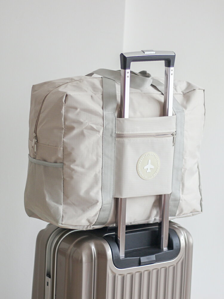 短途出差旅行包女手提大容量行李包便攜登機折疊收納袋旅游健身包1入