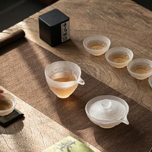 耐熱玻璃功夫茶具套裝家用日式磨砂透明茶壺茶杯蓋碗簡約現代泡茶