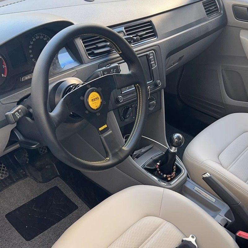 免運公司貨 汽車方向盤 MOMO方向盤V1 飛度雅閣思域賽車改裝標致206高爾夫14寸真皮 可開發票/快速出貨