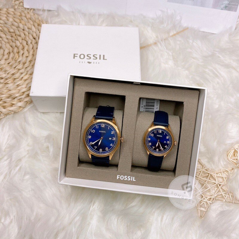 美國代購 臺灣現貨 FOSSIL 情侶對錶 BQ2470SET