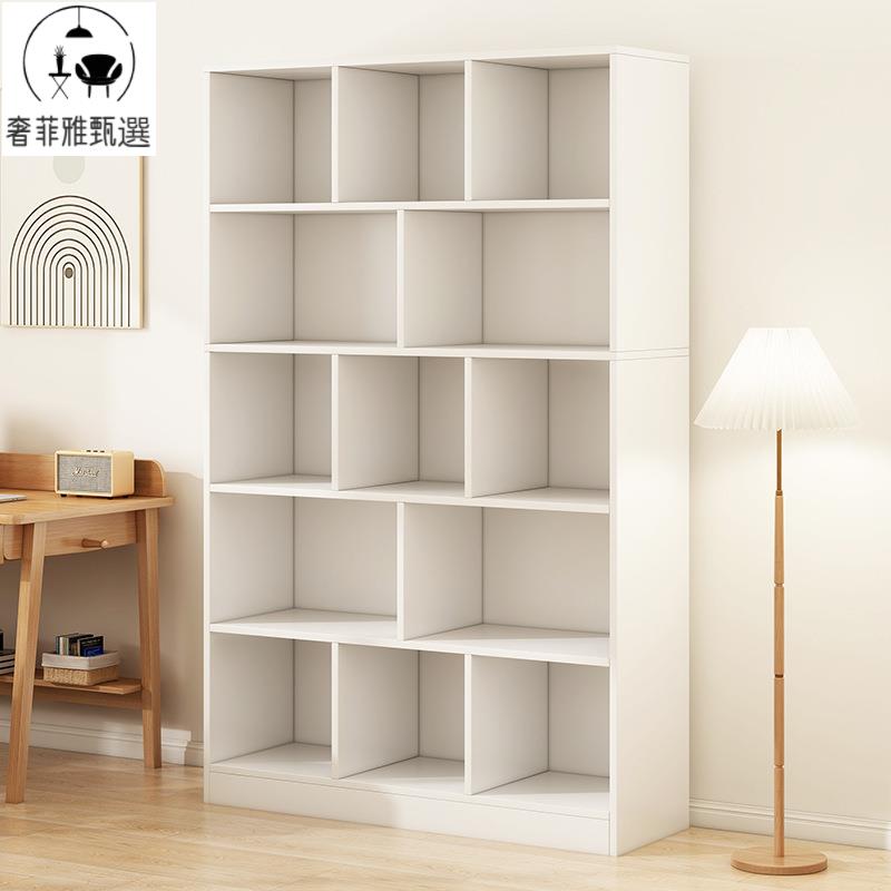 臺灣公司/開發票 書櫃收納置物櫃落地櫃子書桌旁邊小書架圖書館學生書本臥室格子櫃
