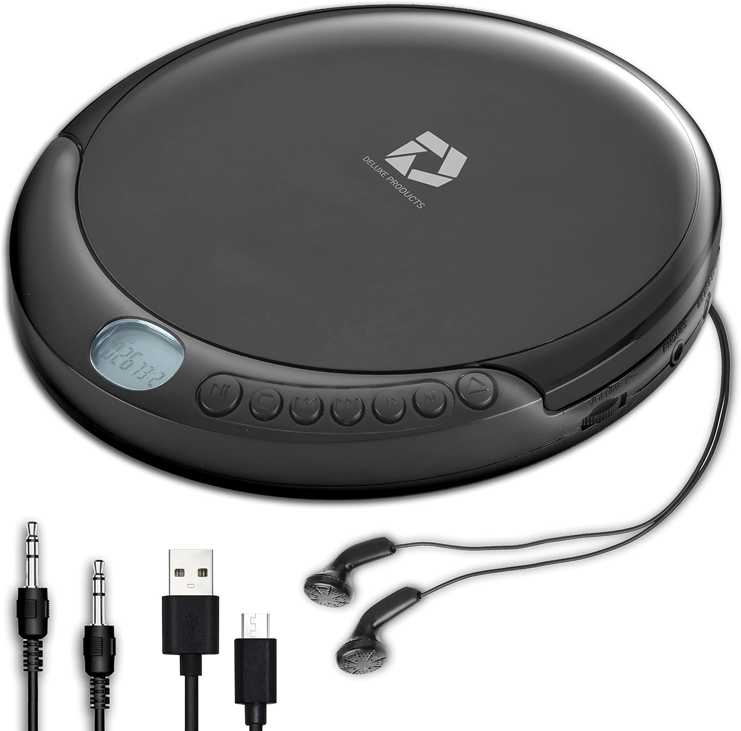 [5美國直購] Deluxe Products CD播放器 立體聲 (不支持MP3) 3.5mm 音源 Micro USB 供電 (電池式不可充電) DP-PCD-001