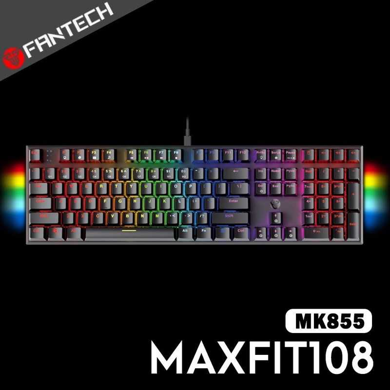 強強滾-【FANTECH】MK855 RGB混彩多媒體機械式鍵盤(MAXFIT108)