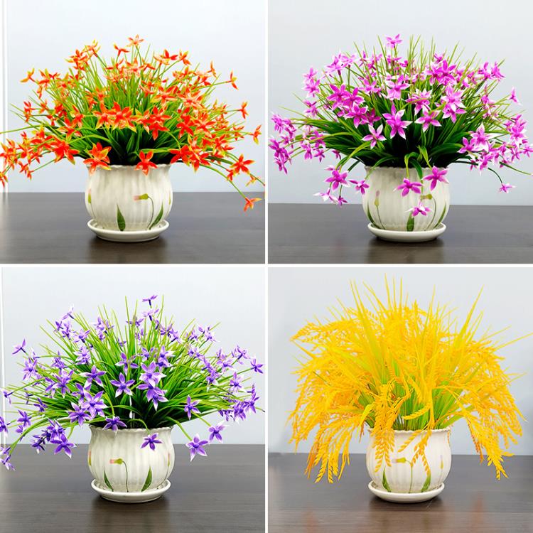 模擬綠植盆栽室內花藝造景小植物客廳假花電視櫃桌面臥室擺飾盆景 雙11全館免運