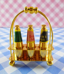 【震撼精品百貨】日本迷你袖珍擺飾-手提飲料架 震撼日式精品百貨