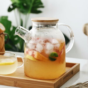 日式玻璃冷水壺套裝耐熱高溫泡茶壺涼開水杯壺家用涼水壺冰箱壺杯