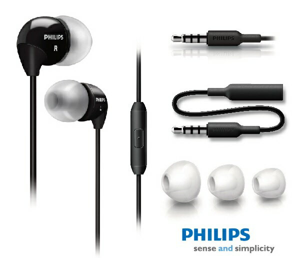 <br/><br/>  PHILIPS SHE3595 入耳式耳機麥克風 附手機專用 3.5mm接頭<br/><br/>