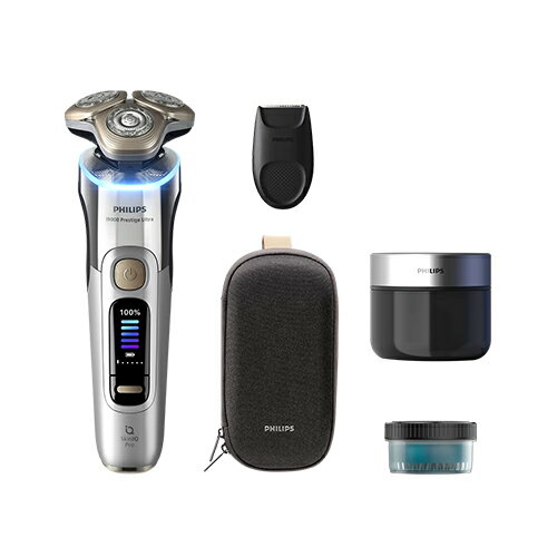 日本代購 2025新款 PHILIPS 飛利浦 XP9404/21 電動刮鬍刀 3刀頭 乾濕兩用 自動洗淨器 收納包