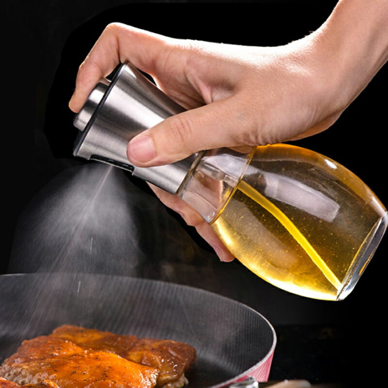 噴油瓶廚房食用油噴霧氣壓式燒烤噴油瓶噴霧橄欖油控油壺不銹鋼