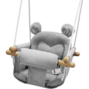 兒童玩具鞦韆兒童玩具家用吊椅室內兒童小熊秋千寶寶躺椅帆布【HZ73783】