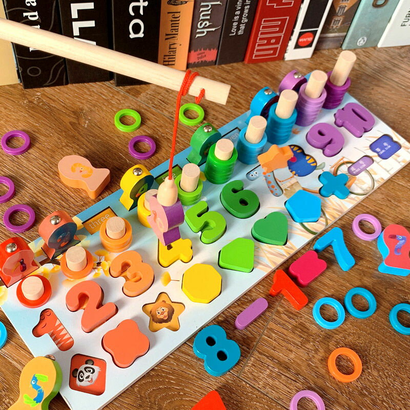 玩具 幼兒童1-2-3周歲認數字拼圖男女孩寶寶拼裝益智力5-6早教積木--極有家創意生活館