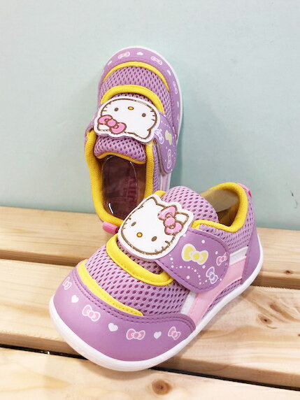 【震撼精品百貨】Hello Kitty 凱蒂貓 台灣製Hello kitty正版兒童透氣包鞋-紫大頭(13 16號) 震撼日式精品百貨