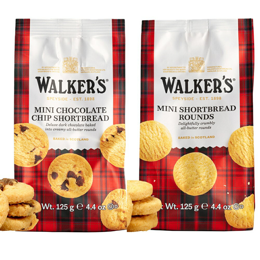 英國《Walkers》蘇格蘭皇家(迷你奶油巧克力餅乾)(迷你奶油餅乾)(袋裝)125g/袋 2種口味任選