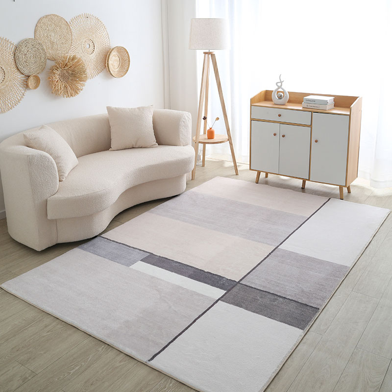 仿羊絨地毯客廳現代簡約茶幾毯ins風輕奢臥室灰色床前毯家用耐臟