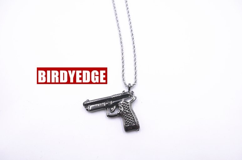 BIRDYEDGE 暗黑手槍 推薦款 鋼鈦項鍊
