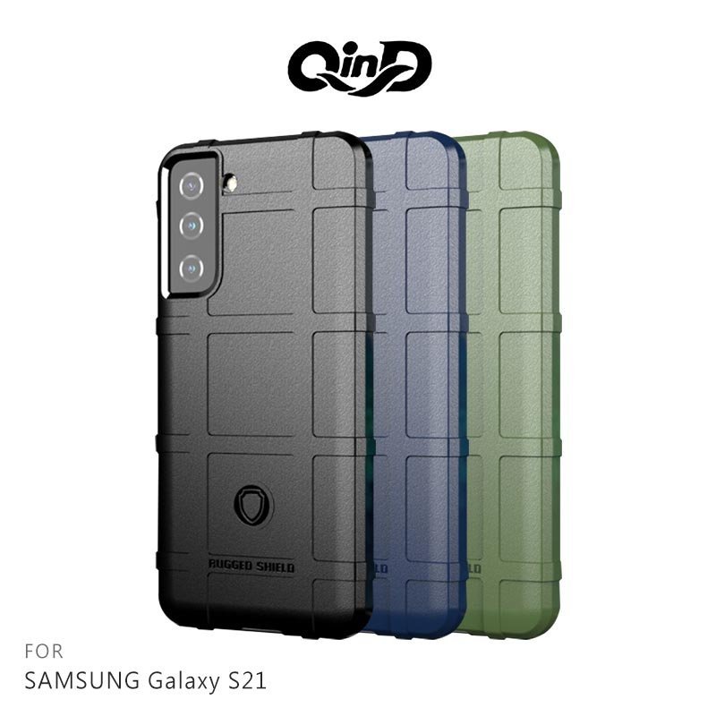 【APP4%點數】QinD SAMSUNG S21、S21 Ultra、S21+ 戰術護盾保護套 TPU 手機殼 鏡頭加高