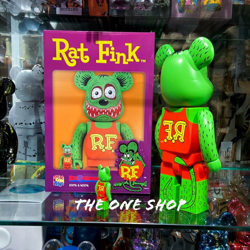 BE@RBRICK - BE@RBRICK RAT FINK(TM) 100％ &amp; 400％ MEDICOM TOY: BE@RBRICK - Rat Fink Green 100% & 400% – TOY TOKYO