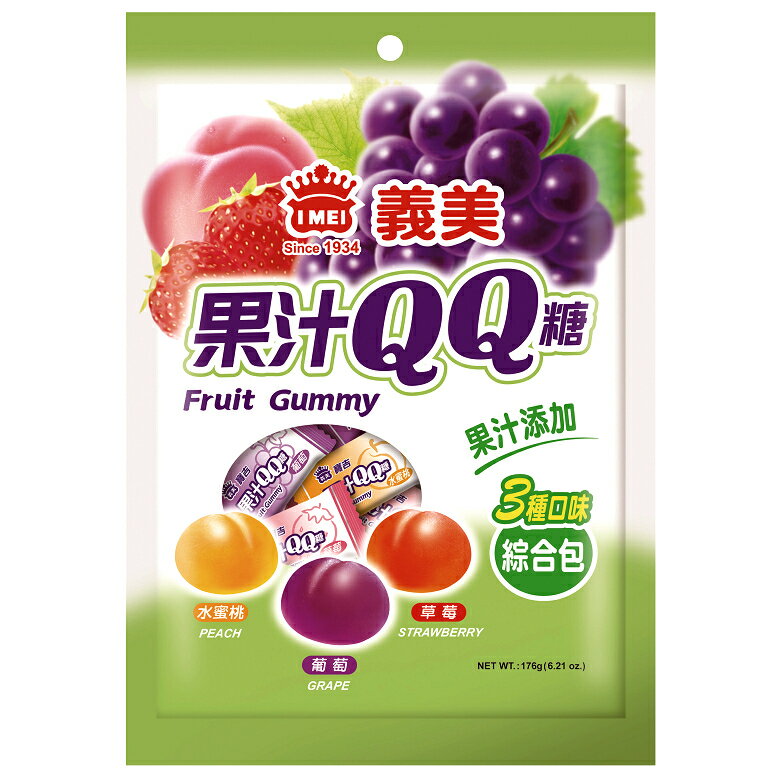 義美 果汁ＱＱ糖（綜合）(176g/包) [大買家]