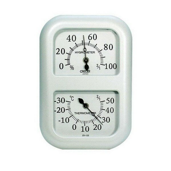 CRECER溫濕度計(日本原裝)溫度計/濕度計/溼度計/溫溼度計CR-135(白色)
