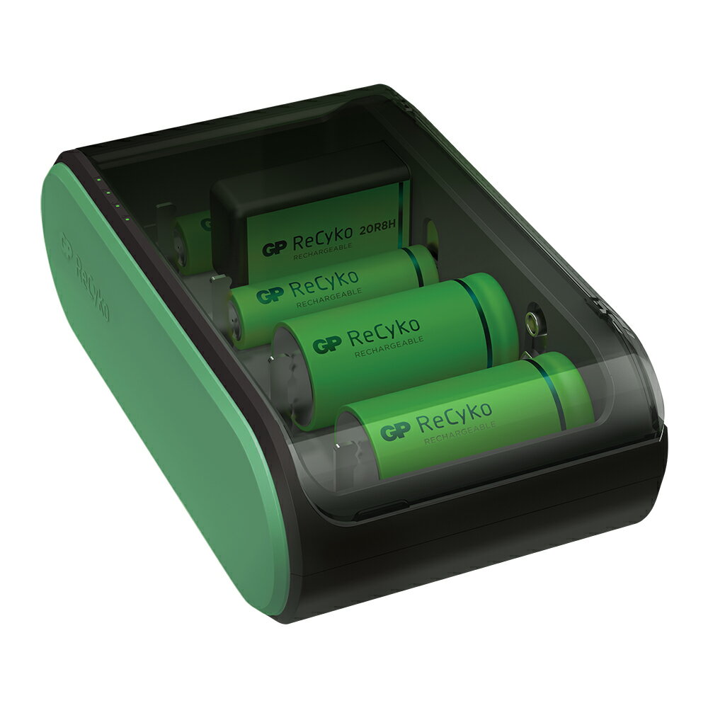 免運【超霸GP】B631 綠再 專業全方位 萬用 電池 充電器(可充2~4顆 1號/2號/3號/4號/9V適用 鎳氫電池 自動辨識 指示燈號)
