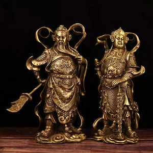 開光純銅關公神像韋陀伽藍菩薩佛像家用供奉鎮宅韋馱銅像關二爺
