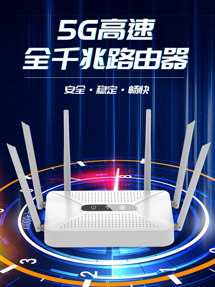 家用千兆大功率高速千兆5g雙頻路由器推薦mesh組網中繼信號穿墻全【尚宜家居】