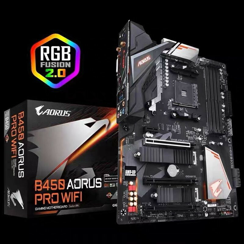 技嘉 B450 AORUS PRO WIFI 主機板 拆機良品 支援 AMD Ryzen 5000 系列 電腦零組件 遊戲主機板 高效能 穩定耐用