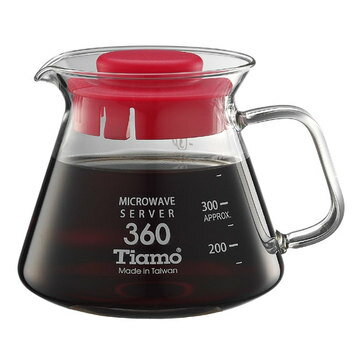 金時代書香咖啡 Tiamo 耐熱玻璃咖啡花茶壺360cc 透過SGS檢測合格 HG2296R