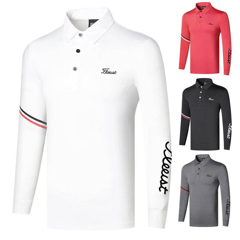 【元素運動】新款golf男衣服高爾夫球服裝夏季戶外防曬休閑運動長袖POLO衫T恤