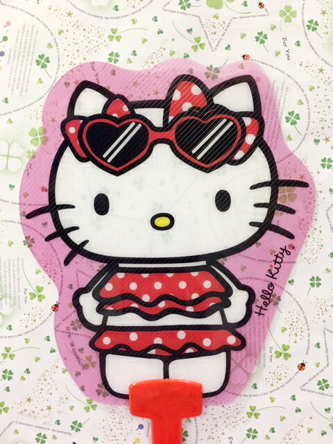 【震撼精品百貨】Hello Kitty 凱蒂貓 凱蒂貓扇子-全身造型#37182 震撼日式精品百貨