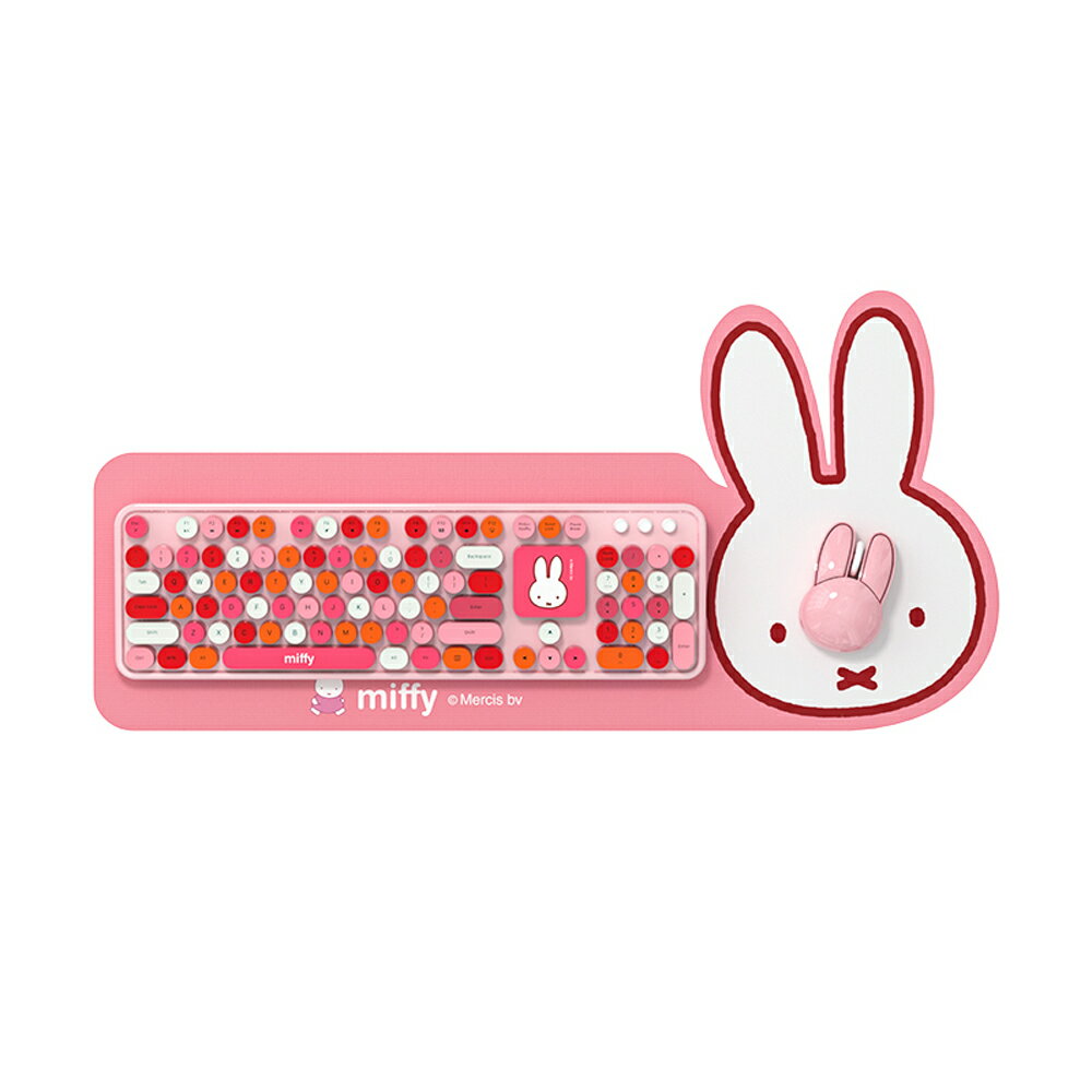Miffy x MiPOW LQ米菲104鍵全尺寸無線鍵盤滑鼠套裝組MPC006 0